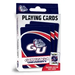 MasterPieces Officially Licensed NCAA Gonzaga Bulldogs Playing Cards - 54 Card Deck for Adults