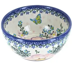 Blue Rose Polish Pottery 71 Vena Dessert Bowl