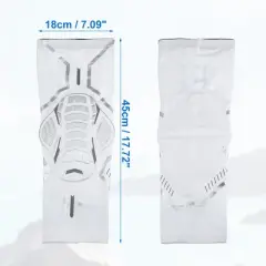 Unique Bargains 2pcs Compression Knee Braces EVA Padded Leg Sleeves Protector Nylon White Size L