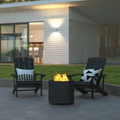Emma and Oliver Steel Portable Smokeless Wood Burning Firepit with Waterproof Cover for Outdoor Use