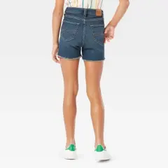 DENIZEN&reg; from Levi's&reg; Girls' High-Rise Jean Shorts - Dark Blue Denim
