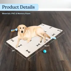 Dog Mat for Food Water, Crate Pad, Floor Protector Large and XL, Dog Bones