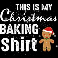 Junior's Design By Humans Gingerbread Christmas Baking Shirt By shirtpublic T-Shirt