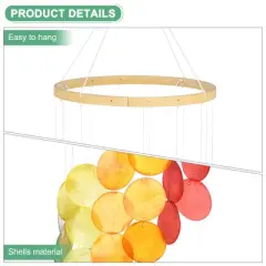 Unique Bargains Handcrafted Outdoor Decorative Colorful Wind Chime 6.7" x 20.5" Multicolor 1 Pc