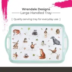 Pimpernel Wrendale Designs Large Handled Tray, Woodland Creatures - Cottagecore Kitchen Decor - Melamine Serveware Tray - Dishwasher Safe