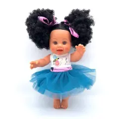 Orijin Bees Sweet Puffy 12" Baby Bee Doll - Black Hair with Brown Eyes