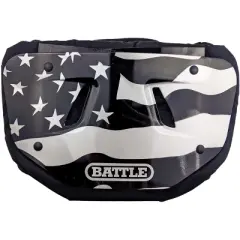 Battle Sports American Flag 2.0 Chrome Football Back Plate - Black/White