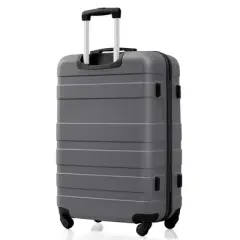 Gulches ABS Hardshell Luggage Set - Lightweight 3-Piece Spinner Suitcases with TSA Lock - Grey - 20", 24", 28"