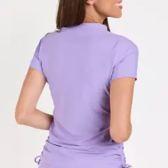 Calypsa Womens  Womens Mock Neck Adele Swim Top