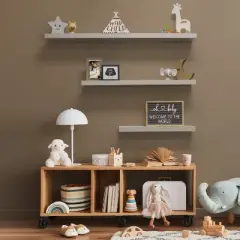 Slimline Low Profile Floating Shelf for Kids' Room - InPlace