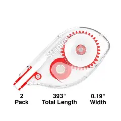 Staples Correction Tape White 2/Pack (ST59818) ST59818-CC