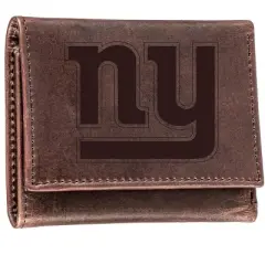 Evergreen New York Giants Tri-Fold Wallet, Brown