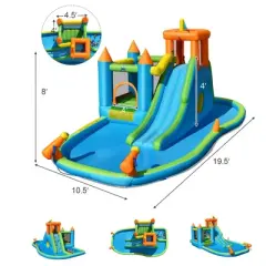 Bountech Inflatable Water Slide Kids Bounce House Splash Pool without Blower