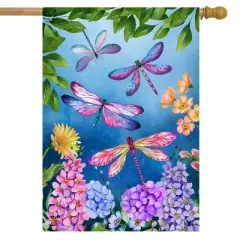 Briarwood Lane Summer House Flag 40x28 For Outdoor Dragonflies For Summer House Flag
