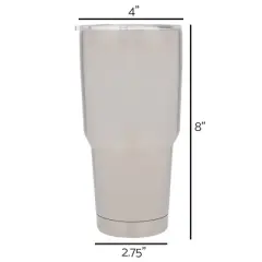 100 North 30 Ounce Stainless Steel On the Go Travel Tumbler With Push Top Lid, Cheers to the New Year Silver