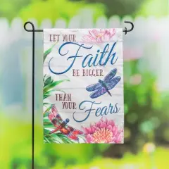 Evergreen Faith be Bigger than Fear Garden Linen Flag- 12.5 x 18 Inches Outdoor Decor for Homes and Gardens