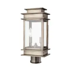 Livex Lighting Princeton 2 - Light Post Light in  Vintage Pewter