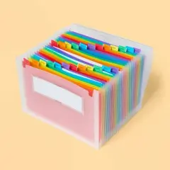 24 Pocket Expanding File Folder Letter Size Clear - up&up&trade;