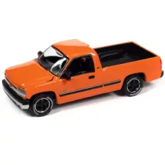 2002 Chevrolet Silverado Truck Tangier Orange Ltd Ed to 9868 pieces 1/64 Diecast Model Car by Johnny Lightning