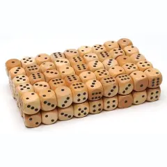 WE Games Wooden Dice with Rounded Corners - 100 Bulk Pack