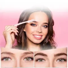 Unique Bargains Stainless Steel Eyebrow Razor 6 Pcs