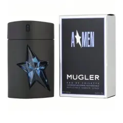 Angel By Thierry Mugler Men Mint,  Edt Spray Rubber Bottle Refillable 3.4 Oz