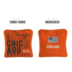 Gameday Chicago Football Synergy Pro Orange Cornhole Bags (Set of 4)