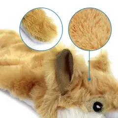 Best Pet Supplies 2-in-1 Stuffless Squeaky Dog Toy with Soft, Durable Fabric for Small, Medium and Large Pets, No Stuffing for Indoor Play - Combo Set