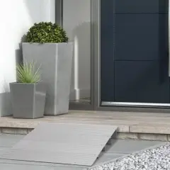 CuisinSmart 4" Rise Threshold Ramps for Doorways, Portable Door Ramps, 700 Lbs Capacity, Adjustable Aluminum Entry Ramp