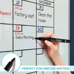 SCRIBBLEDO Yearly Calendar Glass Board 34"x46" Dry Erase Whiteboard 12 Month Wall Planner