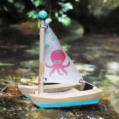 Small Foot Octopus Catamaran Wooden Water Toy