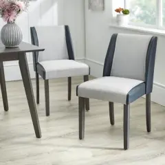 3pc Grayson Square Dining Set Gray/Navy - angelo:HOME