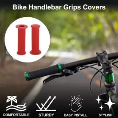 Unique Bargains Bike Handlebar Grips Covers 4.61" Red 1 Pair