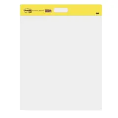 Post-it&reg; Wall Pad, 20 in x 23 in, White, 20 Sheets/Pad, 2 Pads/Pack, Mounts with Command&trade; Strips included