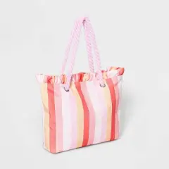 Girls' Striped Tote Bag - Cat & Jack&trade; Pink