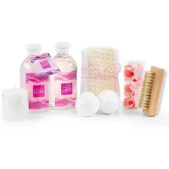 Freida & Joe Spell Bound Love Fragrance Skin Care Collection in Vintage Wooden Basket Bath & Body Gift Set