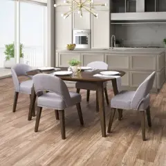 5pc Tiffany Wood Dining Set Espresso Stain - CorLiving