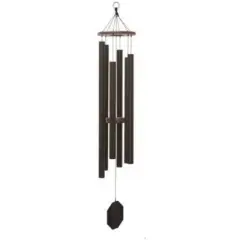 Lambright Chimes Victory Bells of Jericho Wind Chime - Amish Handcrafted Country Chime, Brown,  44"