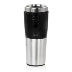 Mr. Coffee 16oz Stainless Steel and Stoneware Travel Mug