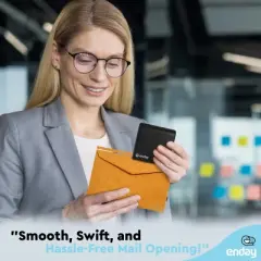 Electric Letter Envelope  Opener, Battery Operated - Letter Opener Envelope Slitter Portable & Safe Blade Design Mail Opener - Enday