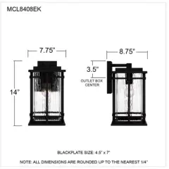 Quoizel Lighting McAlister 1 - Light Sconce in  Earth Black