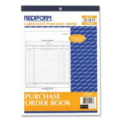 Rediform Purchase Order Book, 17 Lines, Three-Part Carbonless, 8.5 x 11, 50 Forms Total