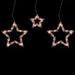 Northlight Star Shaped Icicle Christmas Lights - Clear - 9' White Wire - 6ct