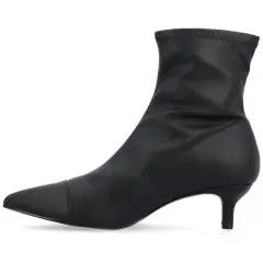 Journee Collection Womens Jadde Tru Comfort Foam Pull On Kitten Heel Bootie