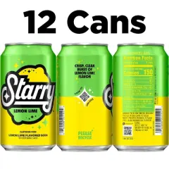 Starry Lemon Lime Soda - 12pk/12 fl oz Cans