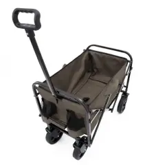 NAYSAYE Wagon Collapsible Utility Cart with Dual Layer Design and Liner Set for Outdoors, Olive Green, 30.3"*15.2"*32"