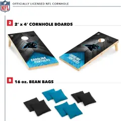 NFL Carolina Panthers 2'x4' Wood Cornhole Set