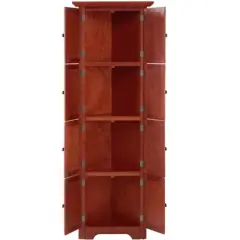 Kumasinova 72" Kitchen Pantry Cabinet with 8 Doors,Freestanding Corner Cabinet with 4 Shelves,Farmhouse Storage Cabinet for Living Room