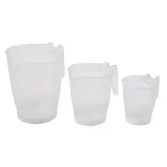 Home Plus Measuring Cup Set, Set of 3 pcs, Plastic, Clear
