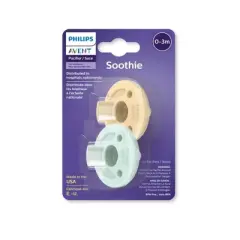Philips Avent Soothie 0-3m - Beige/Pastel Green - 2pk